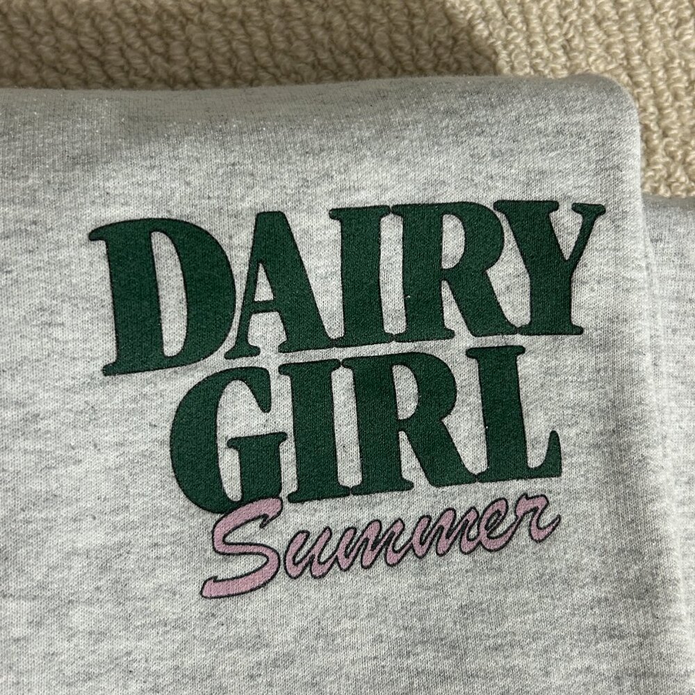Grey 'Dairy Girl' Graphic Sweatpants - Picture 4 of 7